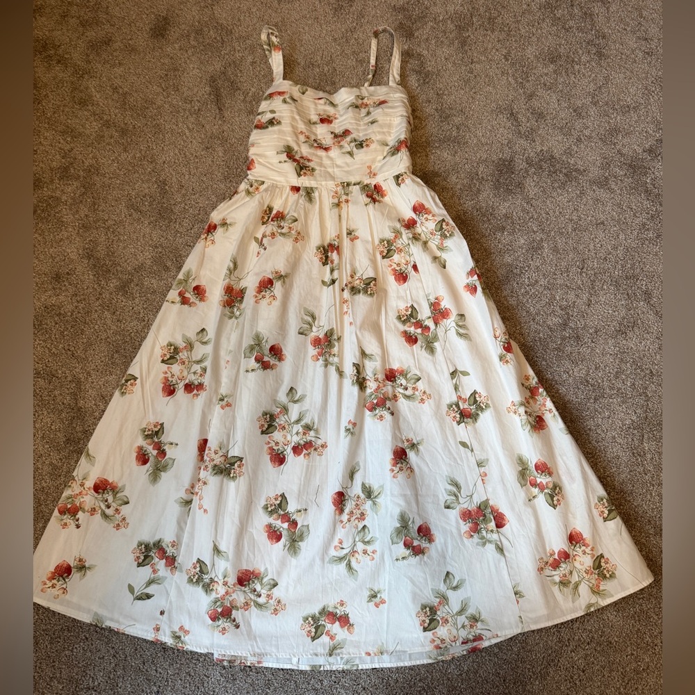 Abercrombie & Fitch Floral Print Midi Dress
